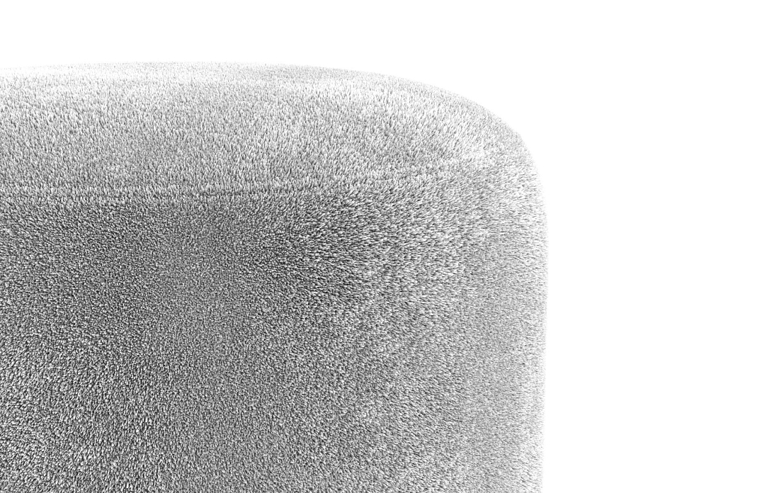 Пуф Люкс (круглый) велюр Панда сильвер маус